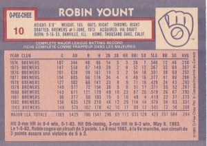 1984 OPC Yount back