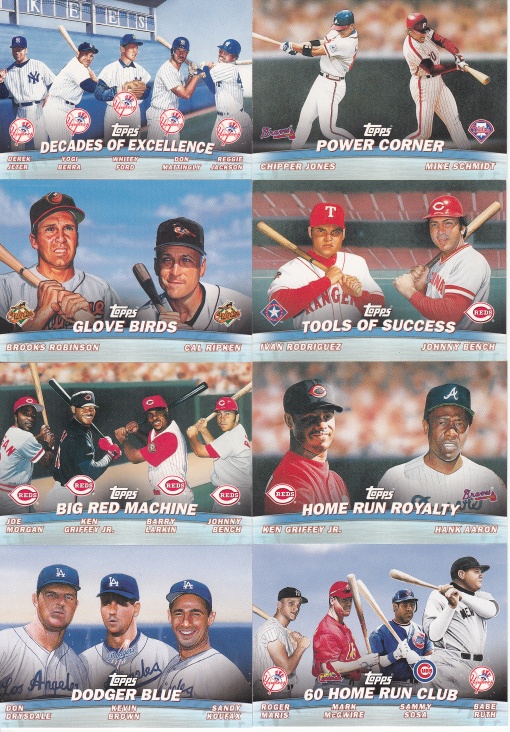 2001 Topps Combos complete horizontal